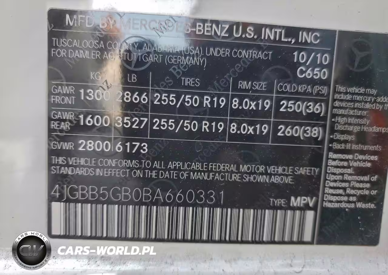 2011 Mercedes-Benz Ml 350 VIN:4JGBB5GB0BA660331 - 12