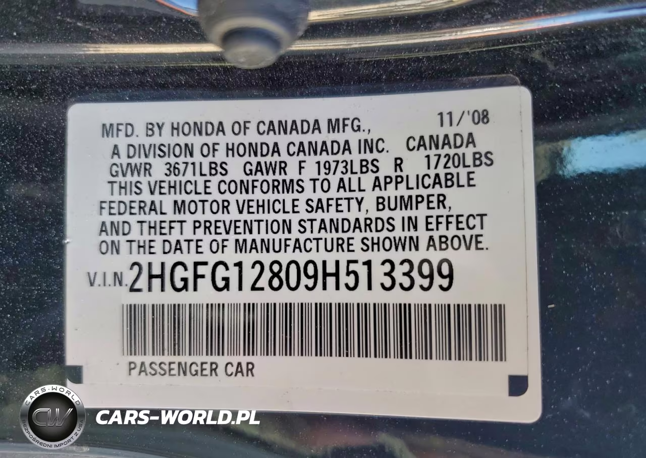 2009 Honda Civic Ex VIN:2HGFG12809H513399 - 13