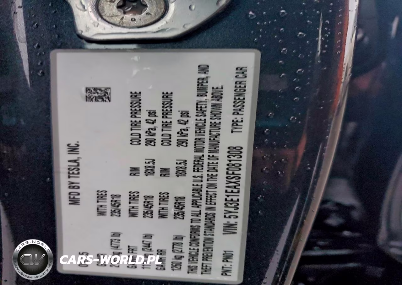 2025 Tesla Model 3 VIN:5YJ3E1EAXSF081308 - 12