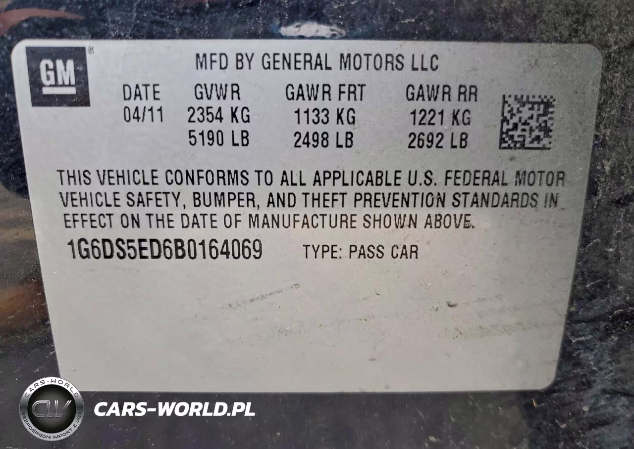 2011 Cadillac Cts Premium Collection VIN:1G6DS5ED6B0164069 - 13