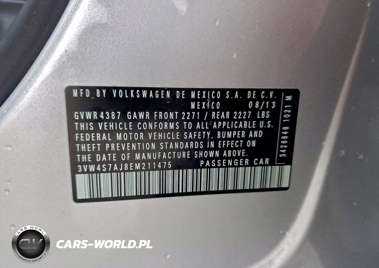 2014 Volkswagen Jetta Gli VIN:3VW4S7AJ8EM211475 - 12