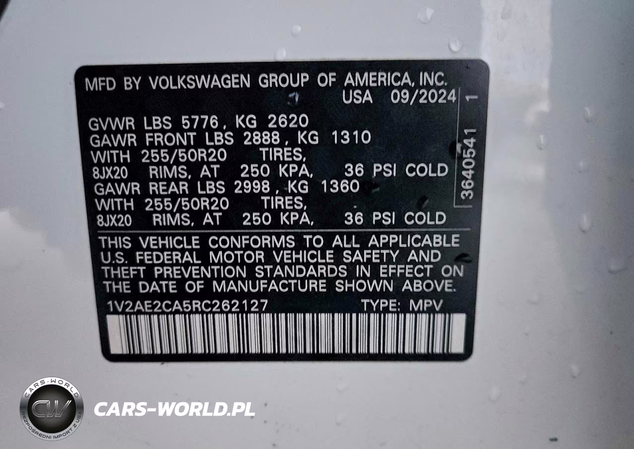 2024 Volkswagen Atlas Cross Sport Sel R-Line VIN:1V2AE2CA5RC262127 - 13