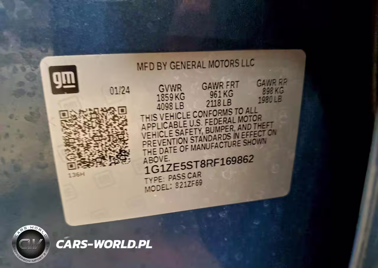 2024 Chevrolet Malibu Premier VIN:1G1ZE5ST8RF169862 - 12