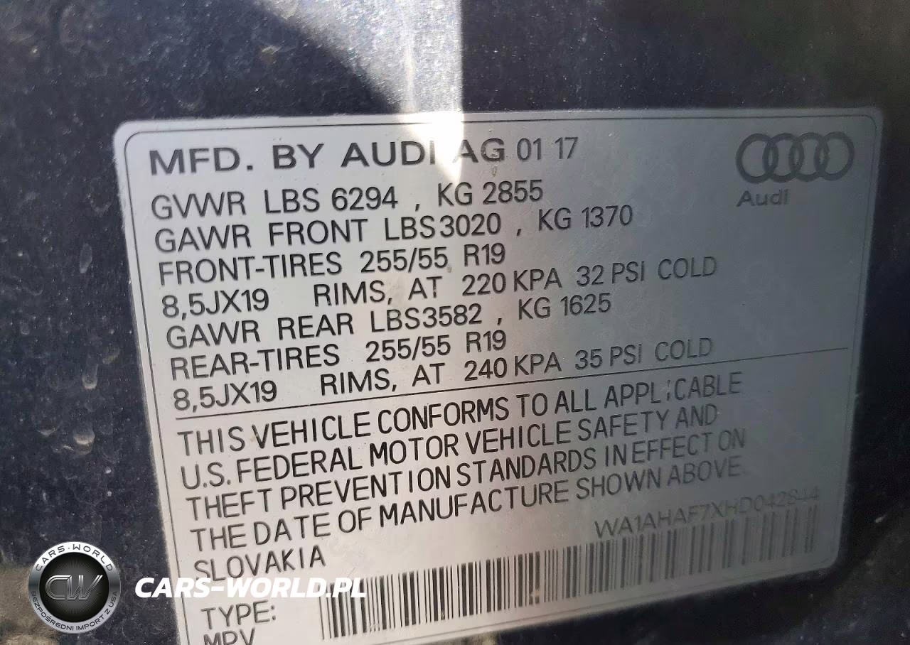 2017 Audi Q7 Premium VIN:WA1AHAF7XHD042844 - 13