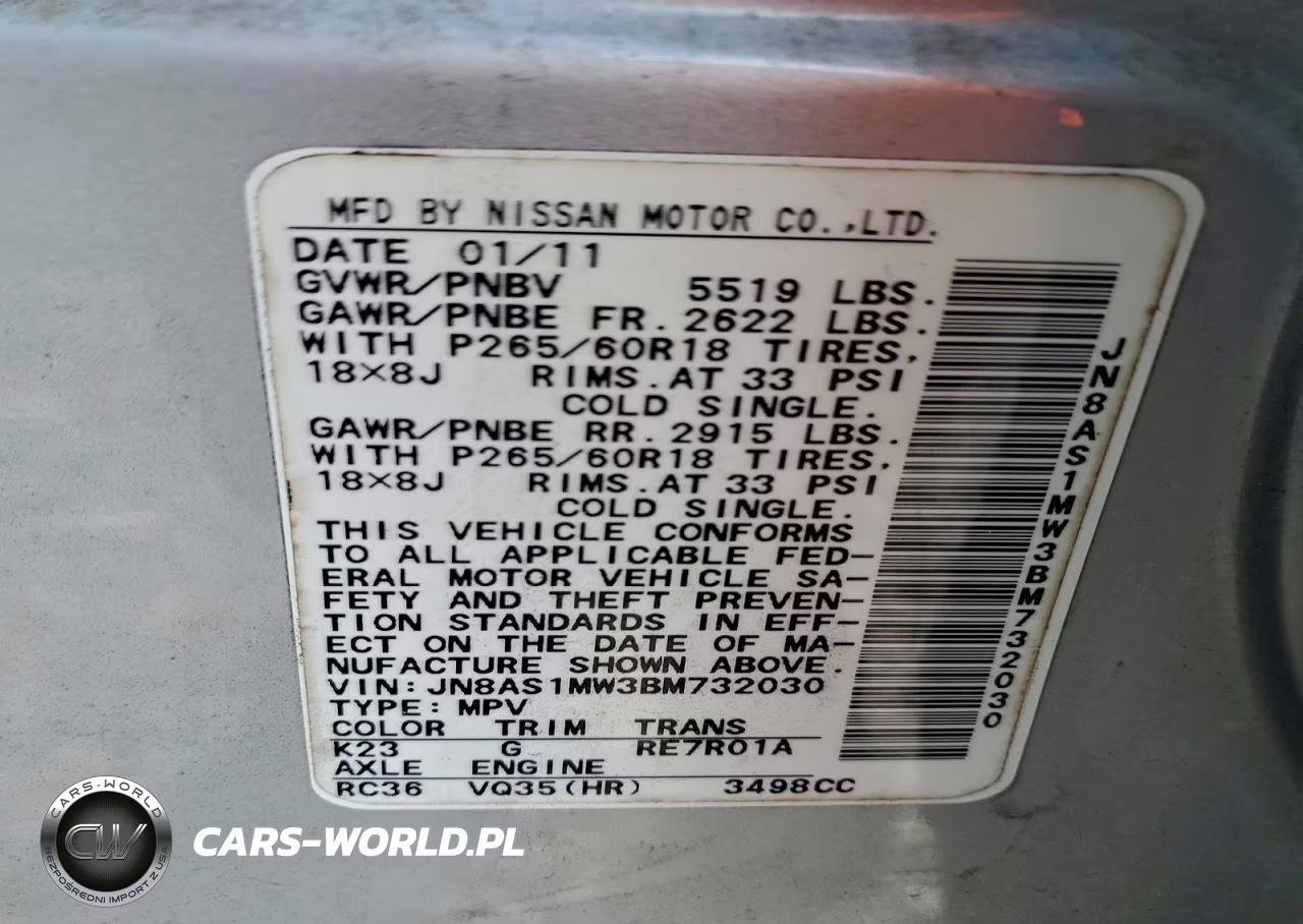 2011 Infiniti Fx35 VIN:JN8AS1MW3BM732030 - 13