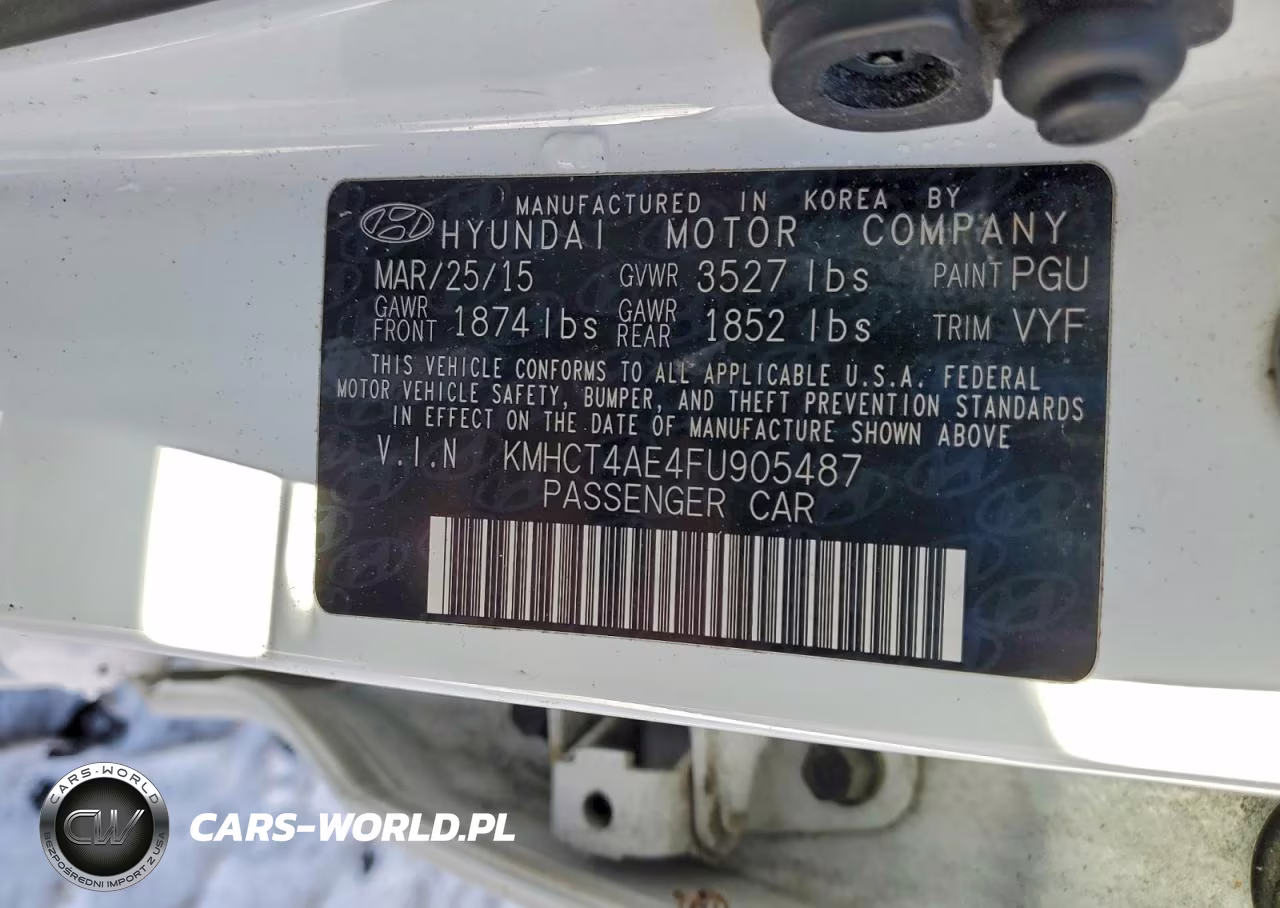 2015 Hyundai Accent Gls VIN:KMHCT4AE4FU905487 - 12