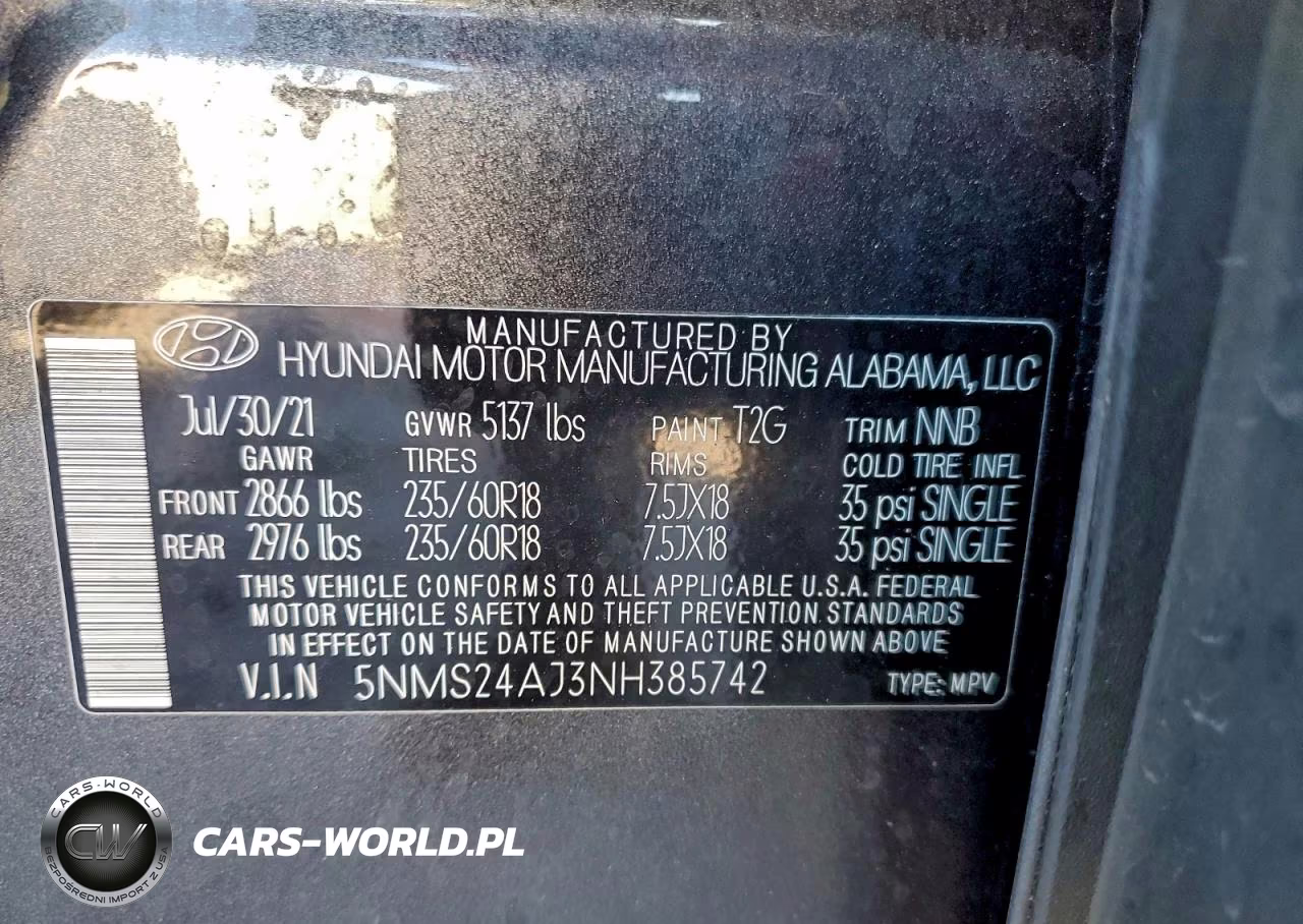 2022 Hyundai Santa Fe Sel VIN:5NMS24AJ3NH385742 - 14