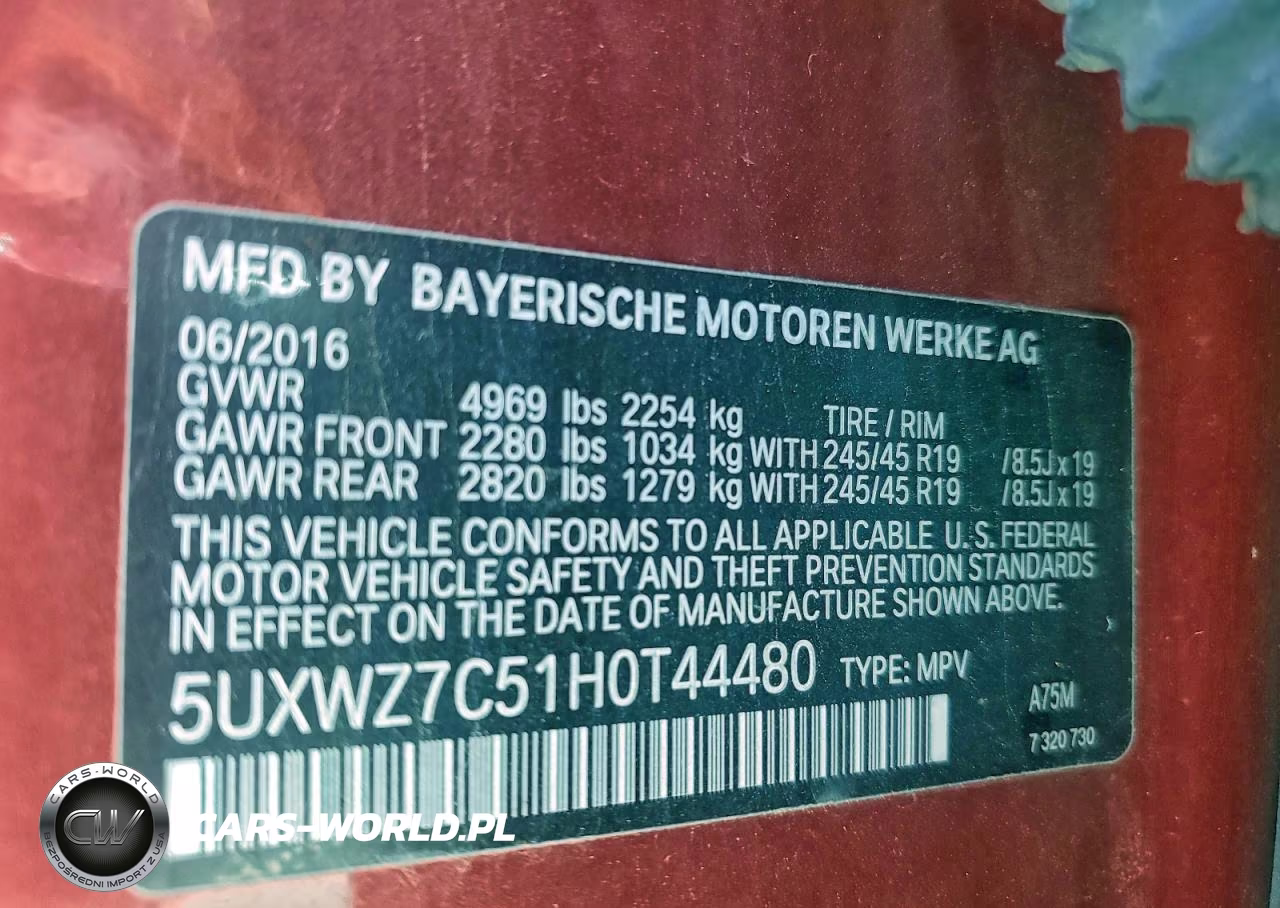 2017 BMW X3 Sdrive28I VIN:5UXWZ7C51H0T44480 - 14