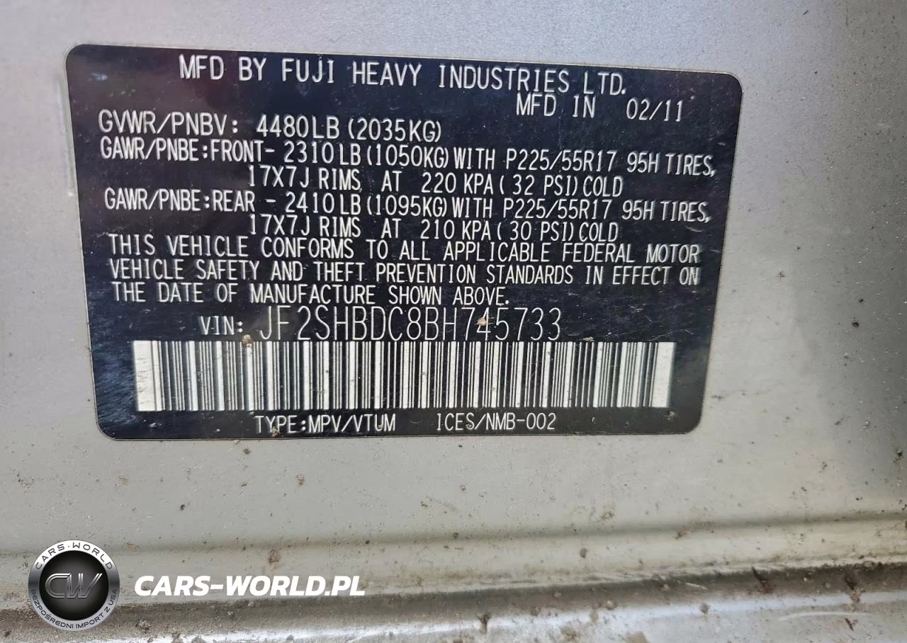 2011 Subaru Forester 2.5X Premium VIN:JF2SHBDC8BH745733 - 13