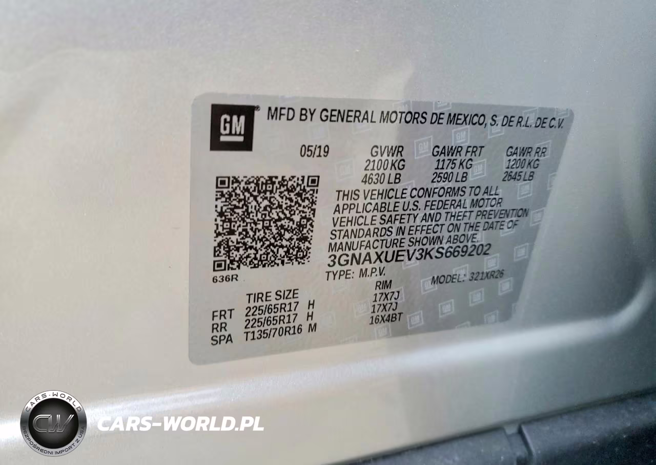 2019 Chevrolet Equinox Lt VIN:3GNAXUEV3KS669202 - 13