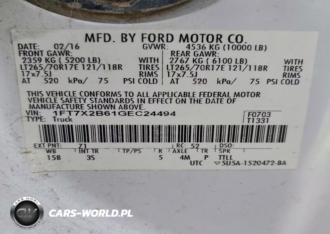 2016 Ford F250 Super Duty Flatbed Truck VIN:1FT7X2B61GEC24494 - 12