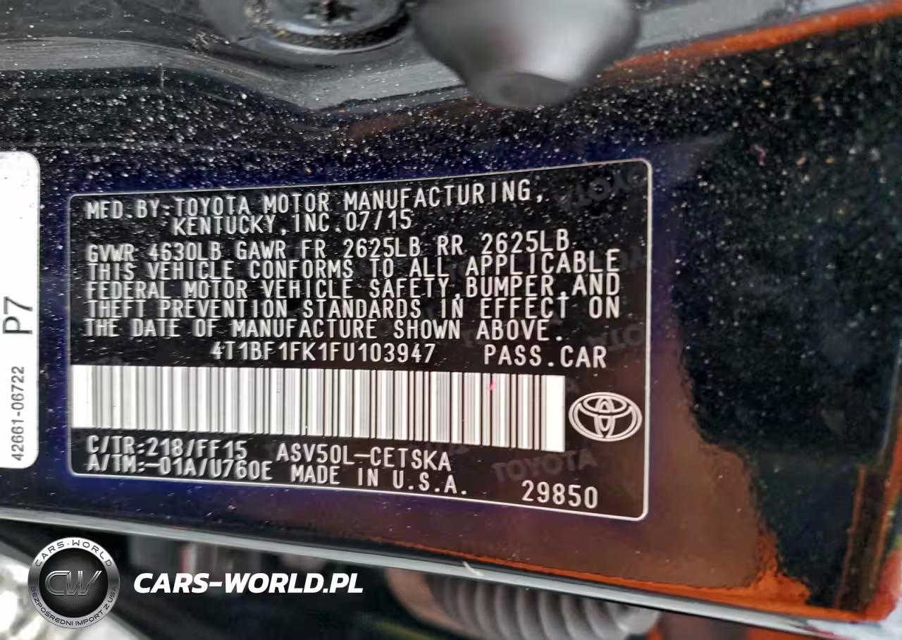 2015 Toyota Camry Le VIN:4T1BF1FK1FU103947 - 12
