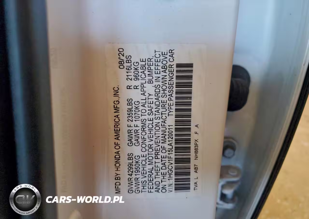 2020 Honda Accord Lx VIN:1HGCV1F15LA120011 - 13