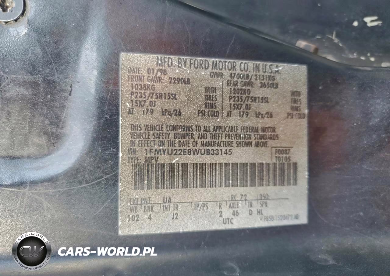 1998 Ford Explorer VIN:1FMYU22E8WUB33145 - 12