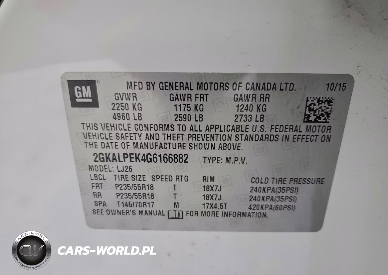 2016 GMC Terrain Slt VIN:2GKALPEK4G6166882 - 13