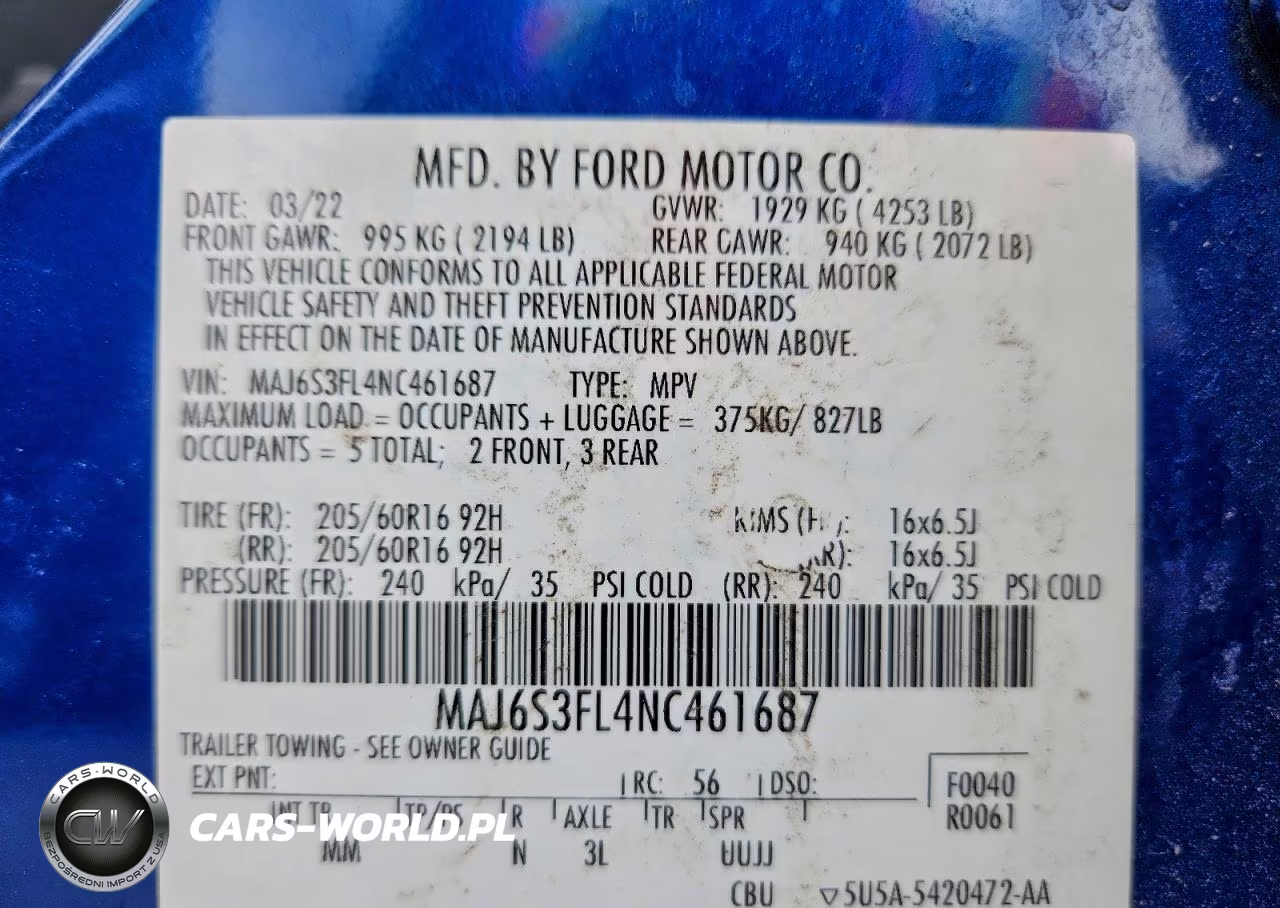 2022 Ford Ecosport S VIN:MAJ6S3FL4NC461687 - 13