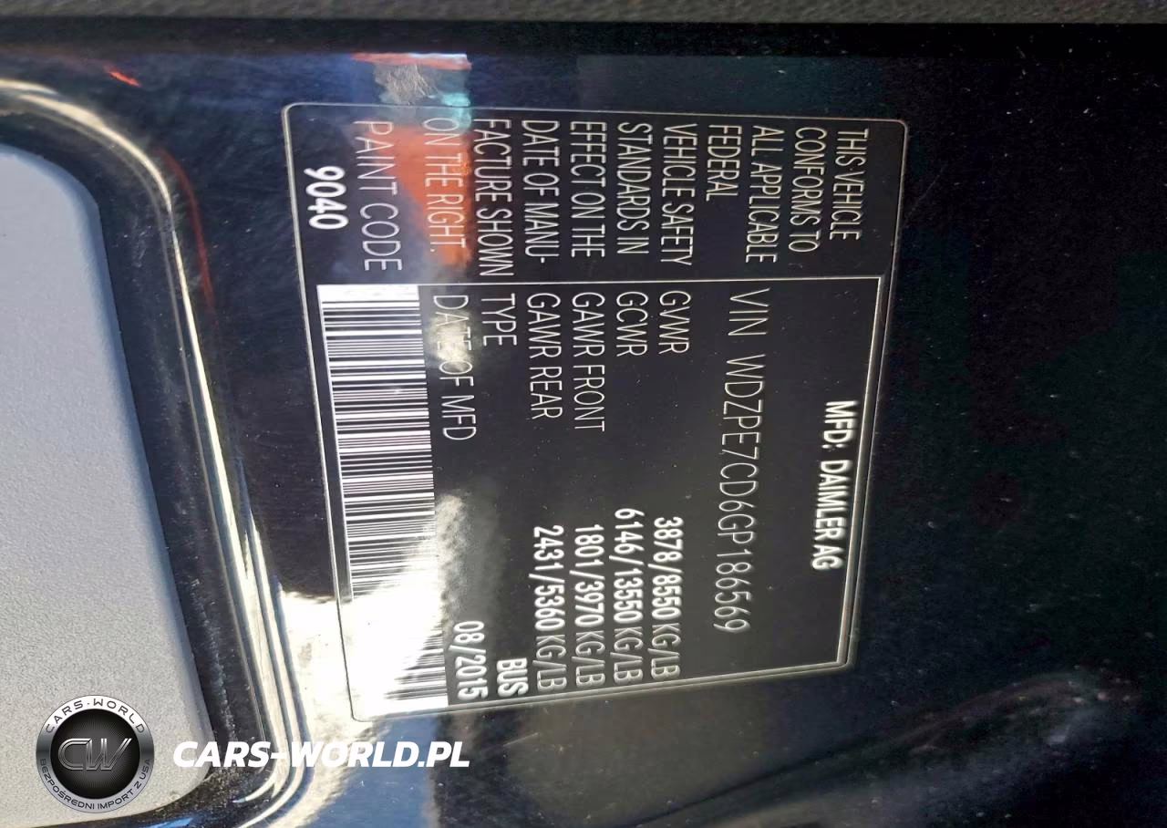 2016 Mercedes Benz Sprinter 2500 VIN:WDZPE7CD6GP186569 - 13