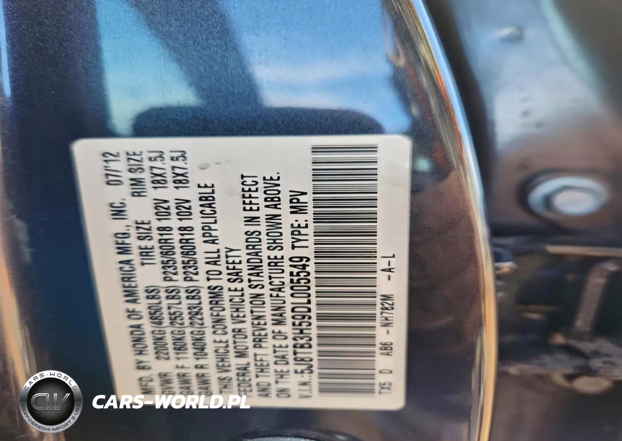 2013 Acura Rdx Technology VIN:5J8TB3H59DL005549 - 13