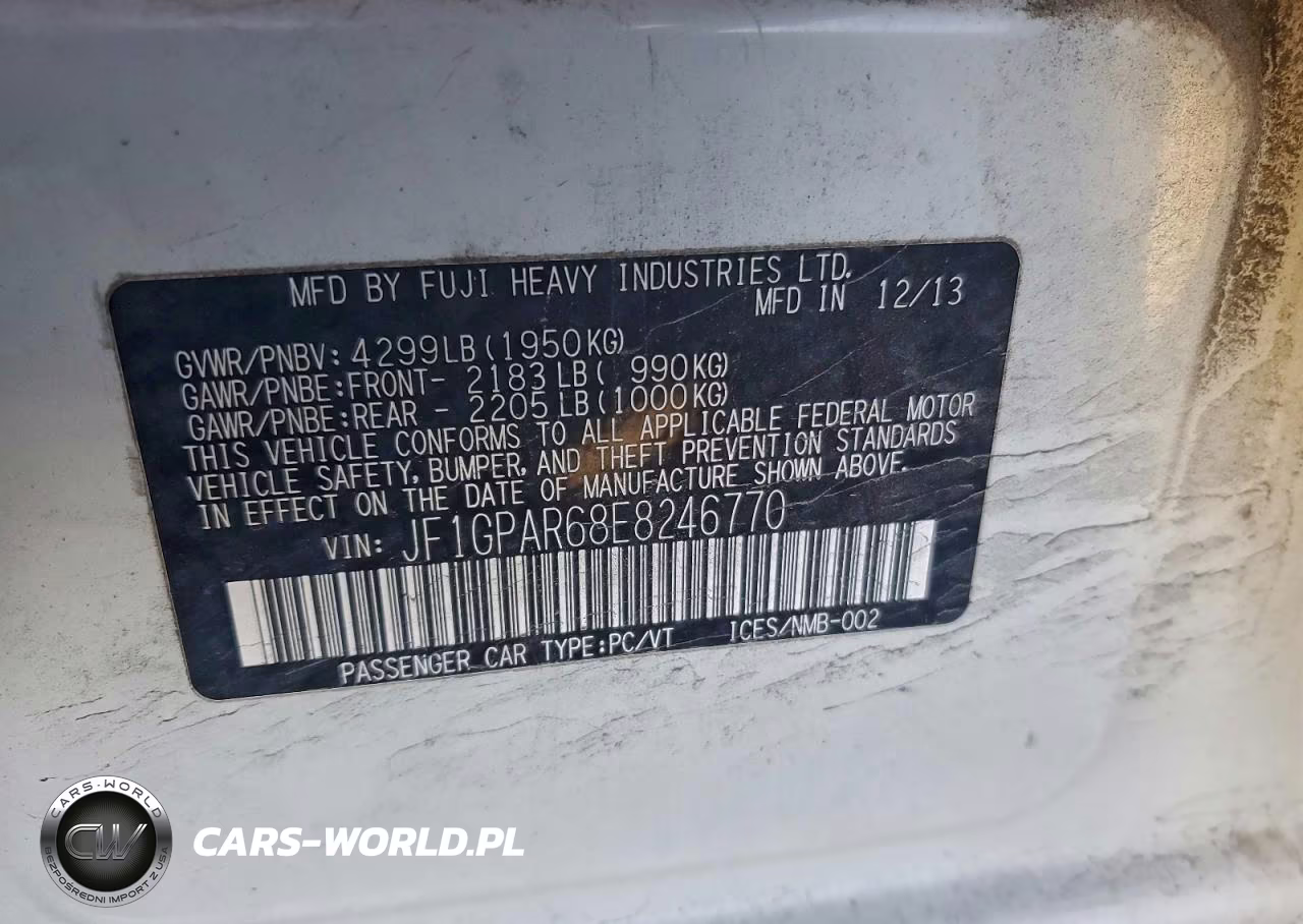 2014 Subaru Impreza Sport Limited VIN:JF1GPAR68E8246770 - 13