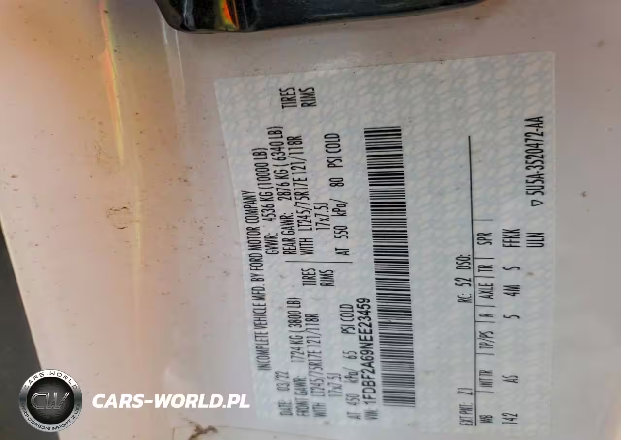 2022 Ford F250 Sd 2Wd V8 Ffv Reg Cab 6.2L Xl Utility - Service Body VIN:1FDBF2A69NEE23459 - 12
