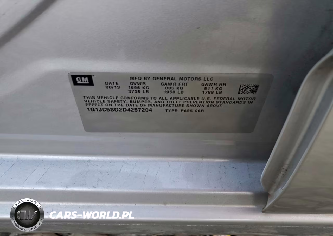2013 Chevrolet Sonic Lt VIN:1G1JC5SG2D4257204 - 12
