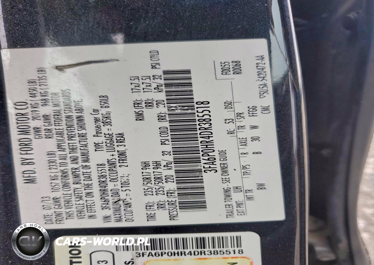 2013 Ford Fusion Se VIN:3FA6P0HR4DR385518 - 12