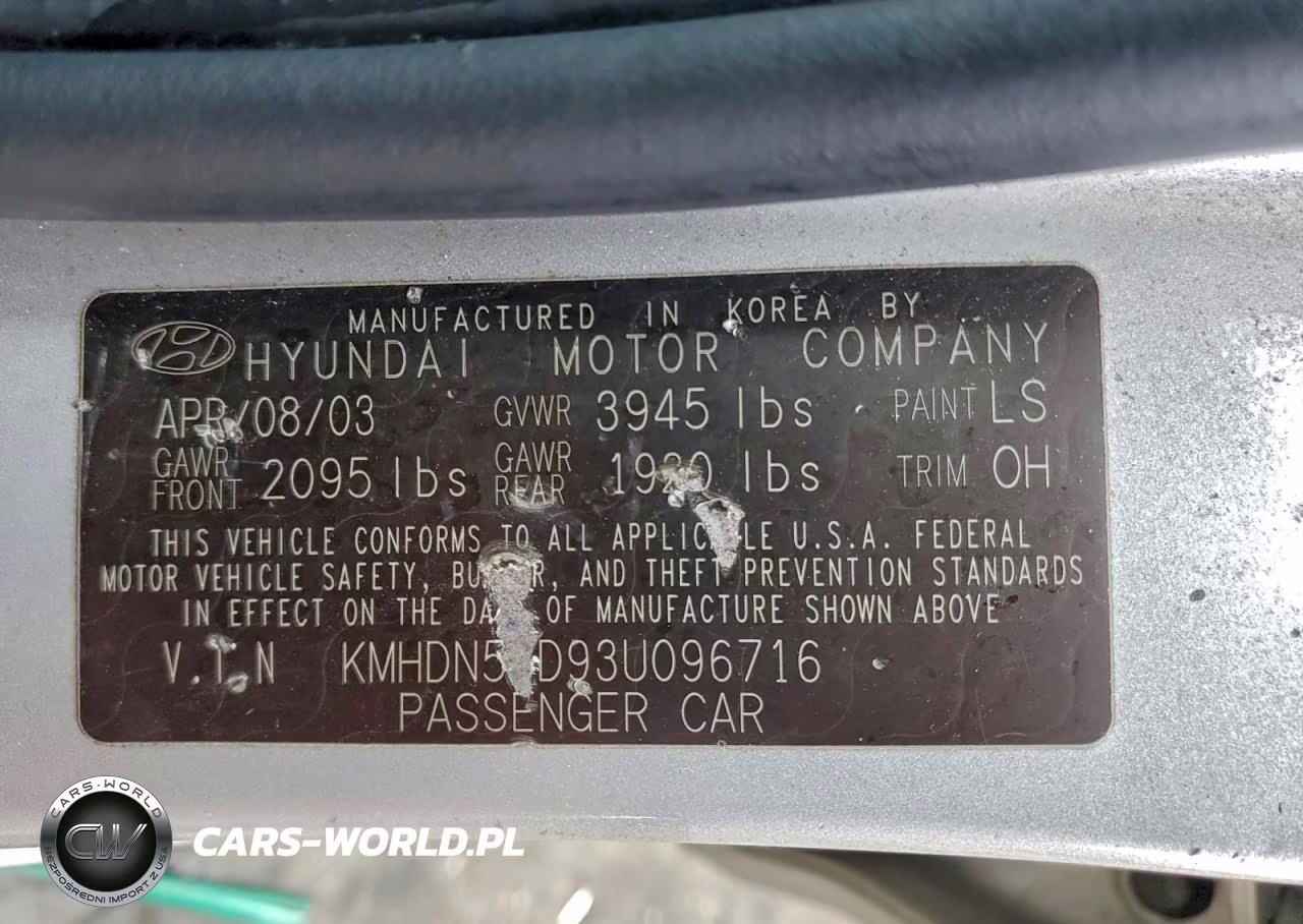 2003 Hyundai Elantra Gls VIN:KMHDN55D93U096716 - 12