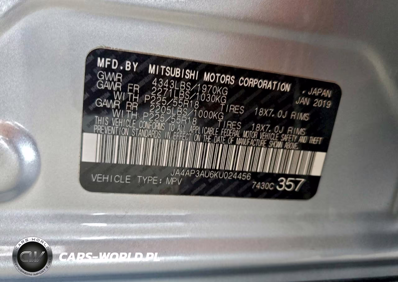2019 Mitsubishi Outlander Sport Es VIN:JA4AP3AU6KU024456 - 13