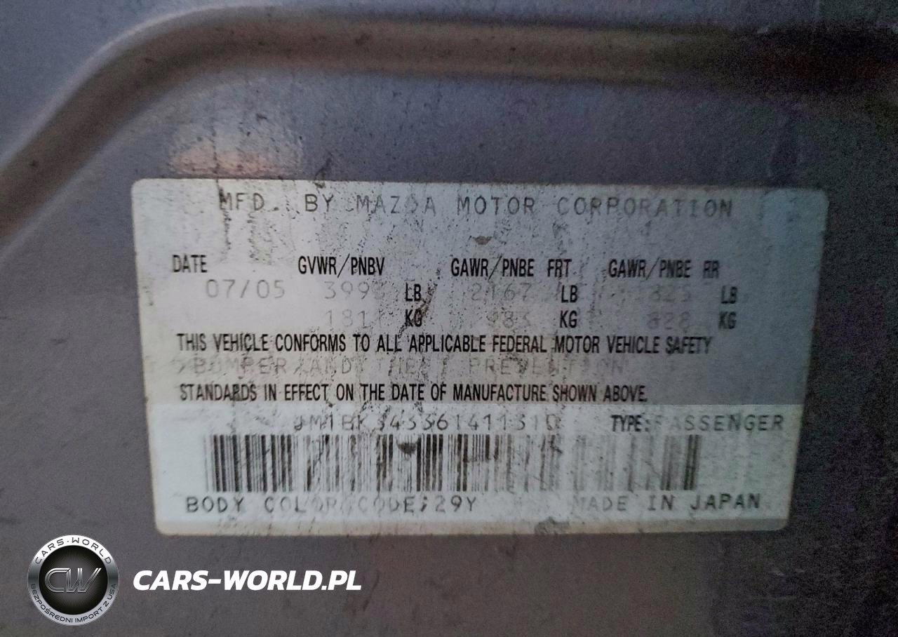 2006 Mazda 3 Hatchback VIN:JM1BK343361411310 - 13