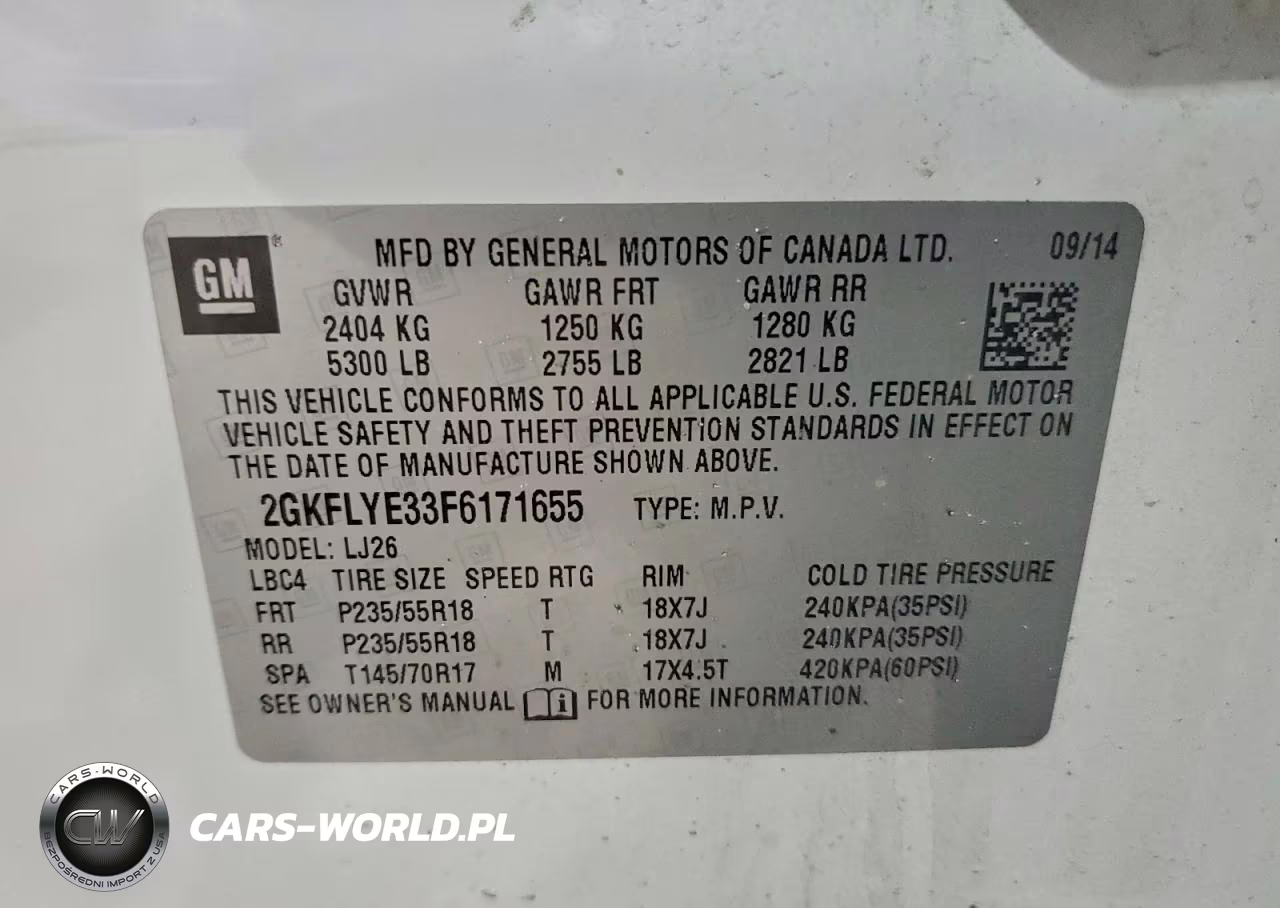 2015 GMC Terrain Slt VIN:2GKFLYE33F6171655 - 13