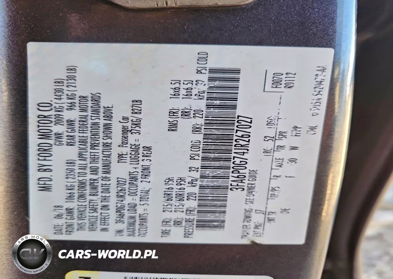2018 Ford Fusion S VIN:3FA6P0G74JR267027 - 12