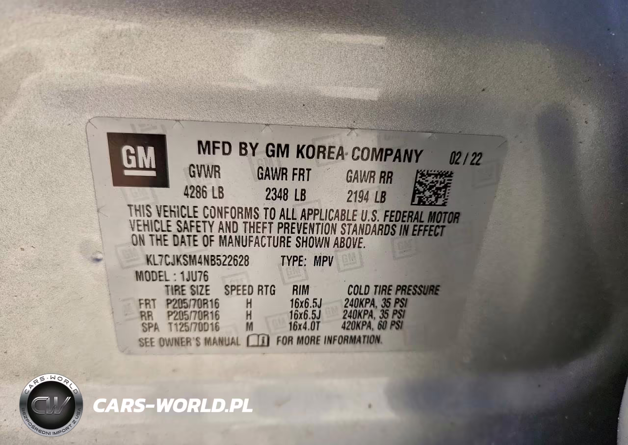 2022 Chevrolet Trax Ls VIN:KL7CJKSM4NB522628 - 14