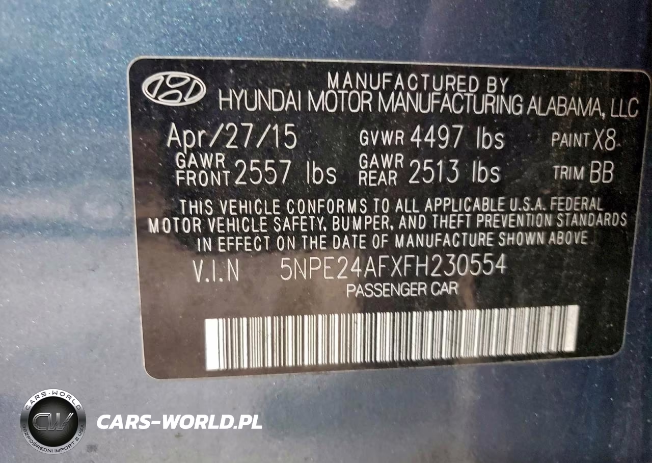 2015 Hyundai Sonata Se VIN:5NPE24AFXFH230554 - 12
