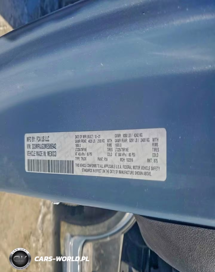 2021 Ram Promaster 3500 Delivery Van VIN:3C6MRVJG3ME586942 - 10