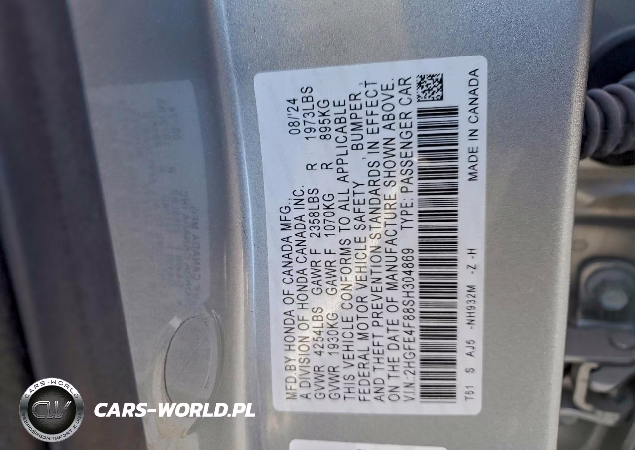2025 Honda Civic Sport VIN:2HGFE4F88SH304869 - 12