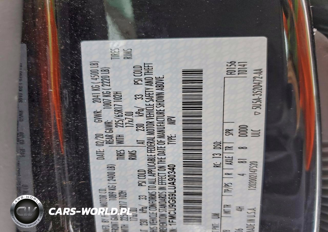 2020 Ford Escape Se VIN:1FMCU9G69LUA90340 - 14