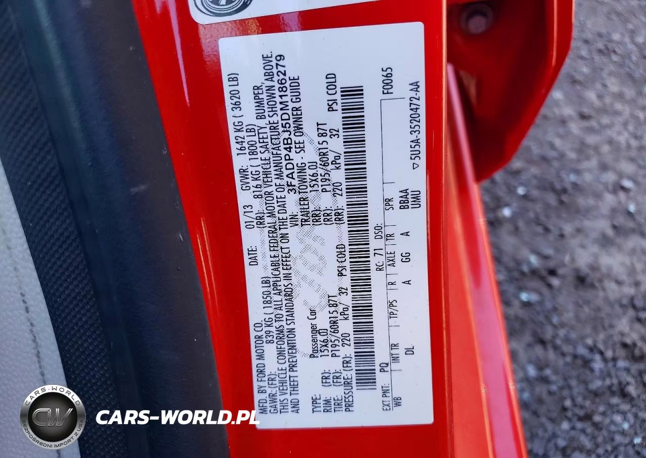 2013 Ford Fiesta Se VIN:3FADP4BJ5DM186279 - 12