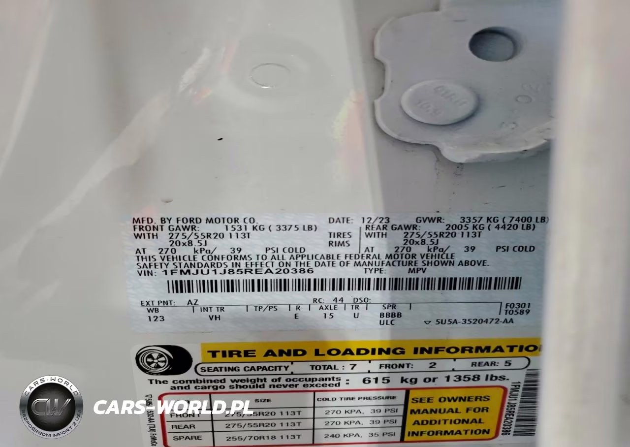 2024 Ford Expedition Xlt VIN:1FMJU1J85REA20386 - 14