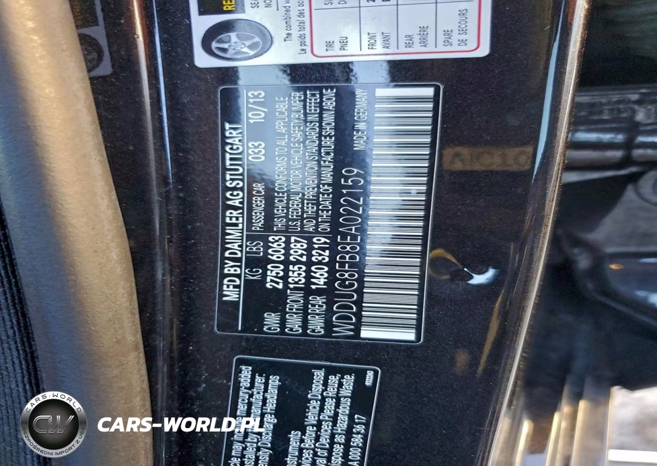 2014 Mercedes-Benz S 550 4Matic VIN:WDDUG8FB8EA022159 - 12