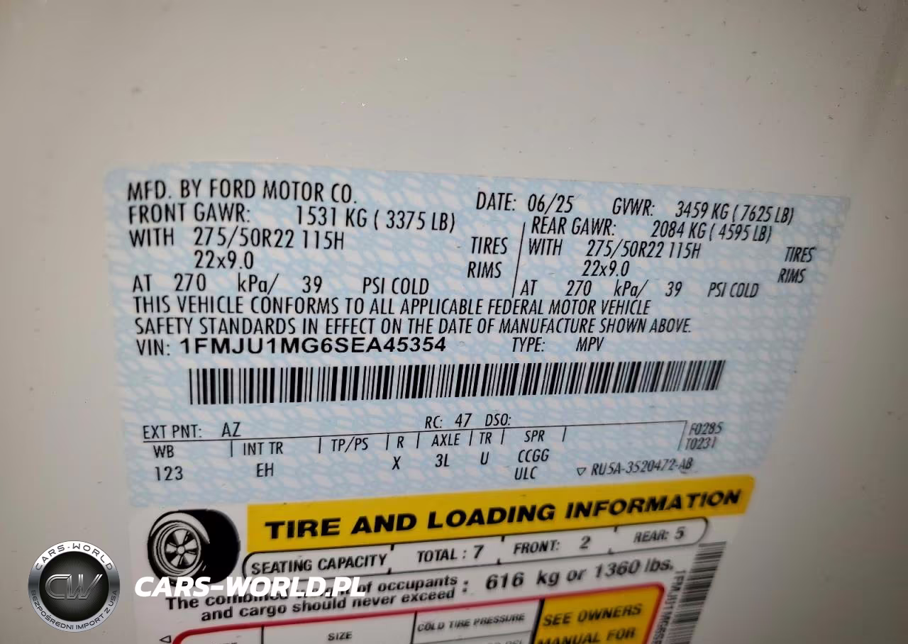 2025 Ford Expedition Platinum VIN:1FMJU1MG6SEA45354 - 13