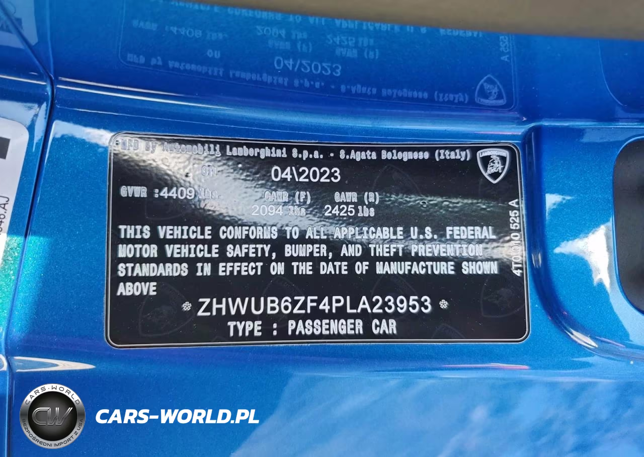 2023 Lamborghini Huracan Tecnica VIN:ZHWUB6ZF4PLA23953 - 12