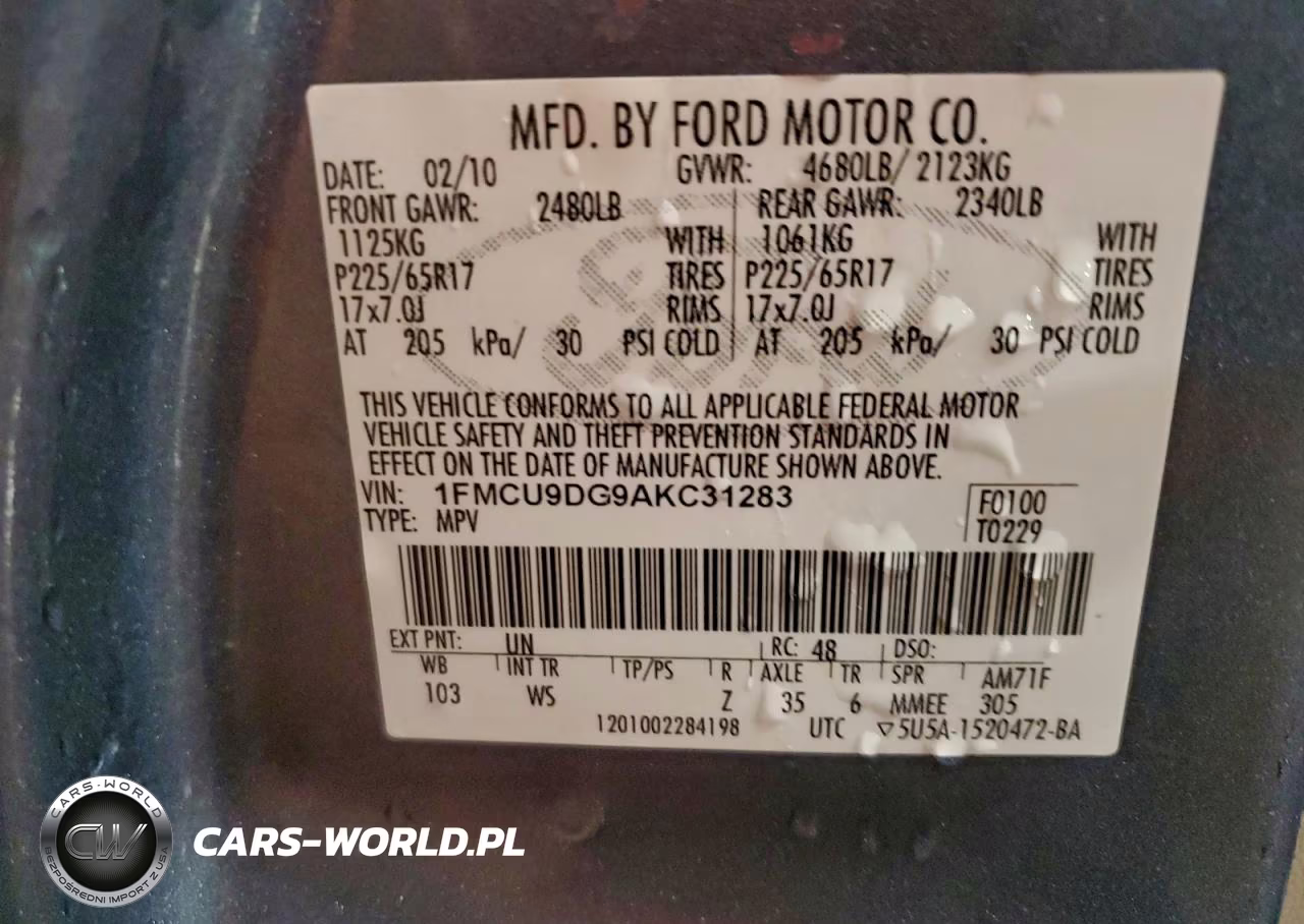 2010 Ford Escape Xlt VIN:1FMCU9DG9AKC31283 - 13