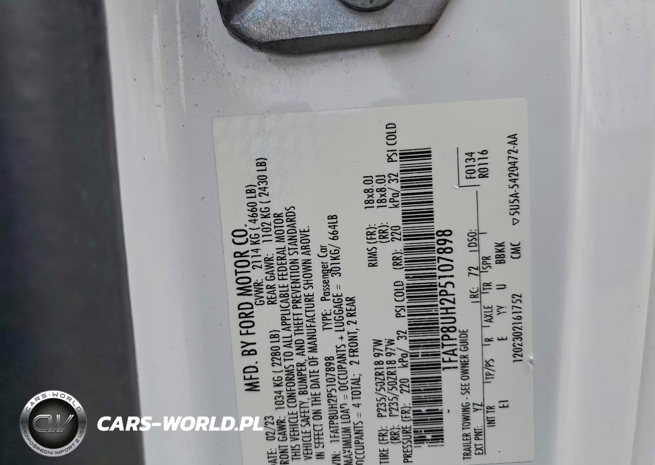 2023 Ford Mustang VIN:1FATP8UH2P5107898 - 12