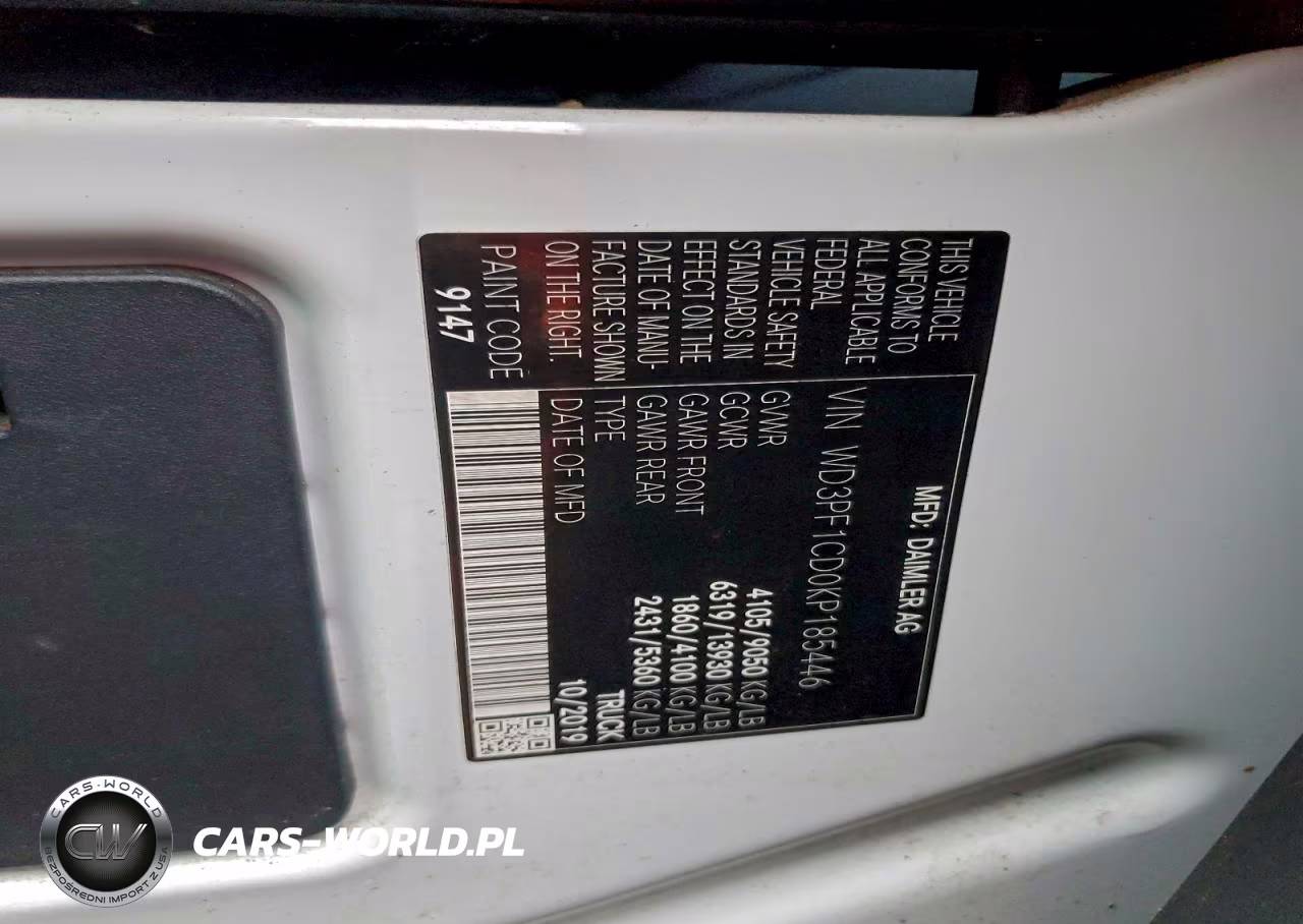 2019 Mercedes-Benz Sprinter 2500-3500 Utility - Service Van VIN:WD3PF1CD0KP185446 - 12