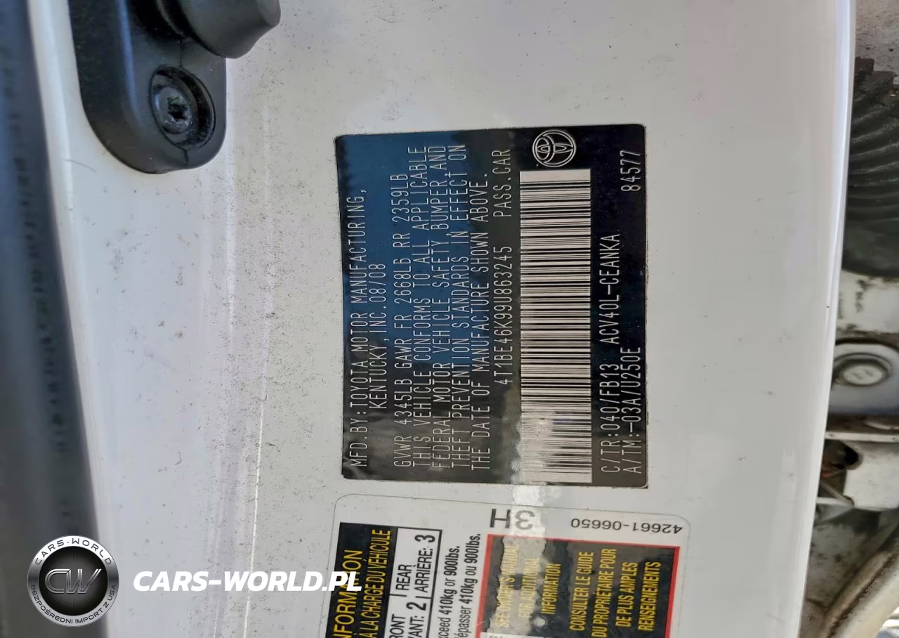 2009 Toyota Camry Base VIN:4T1BE46K99U863245 - 12