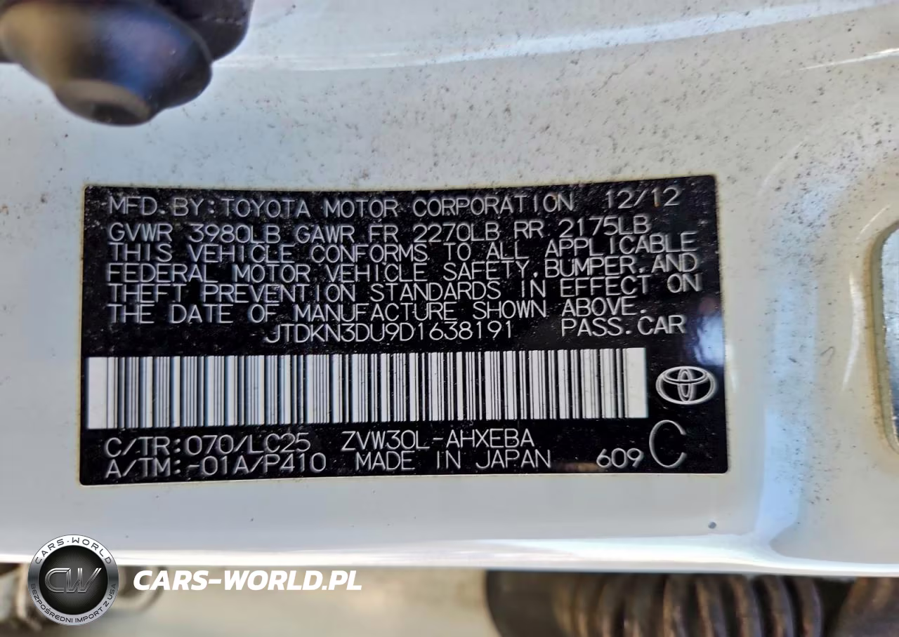 2013 Toyota Prius VIN:JTDKN3DU9D1638191 - 12
