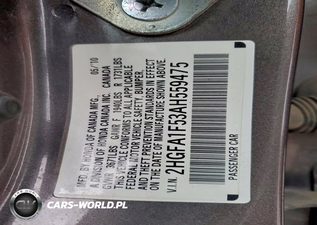 2010 Honda Civic Lx VIN:2HGFA1F53AH559475 - 13