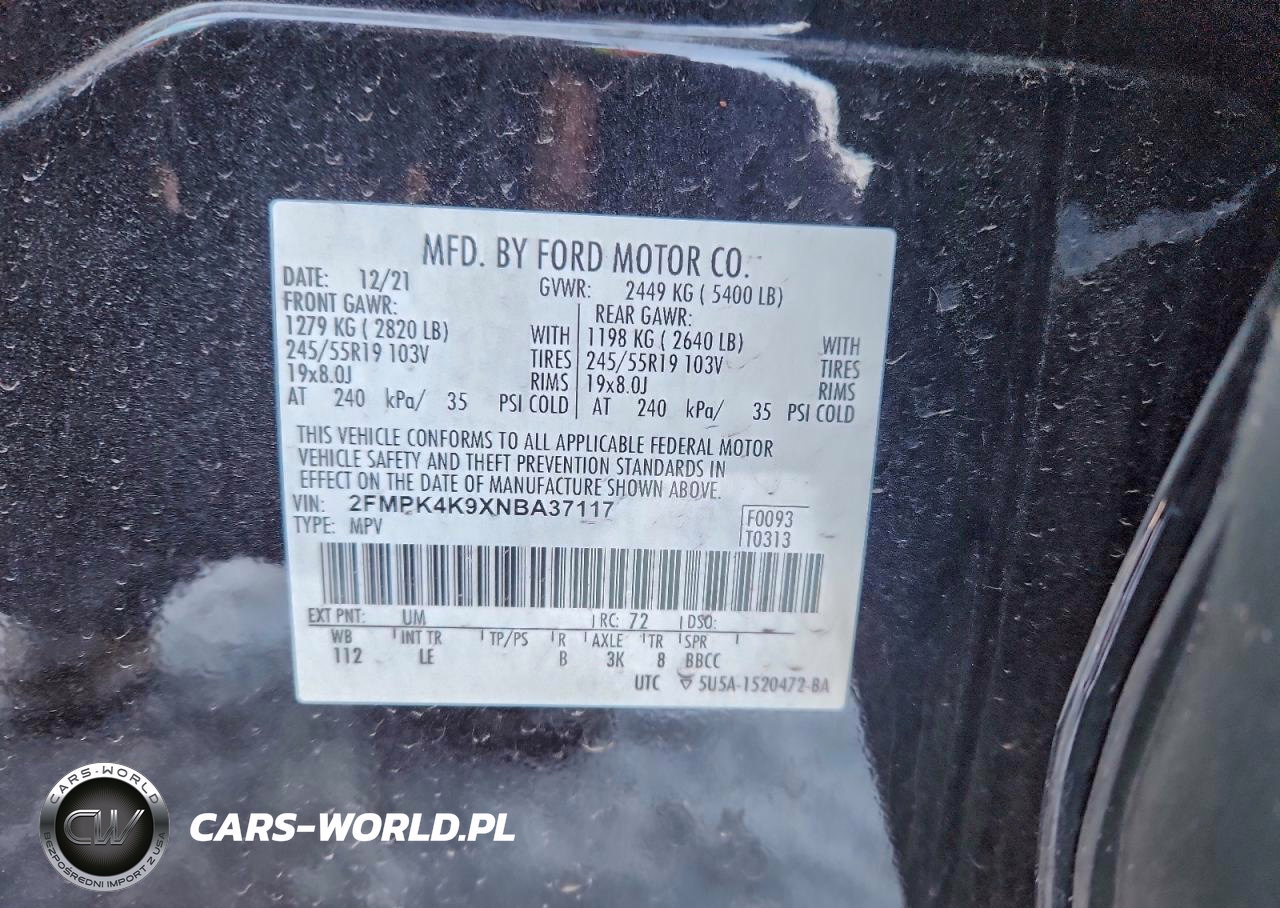 2022 Ford Edge Titanium VIN:2FMPK4K9XNBA37117 - 13