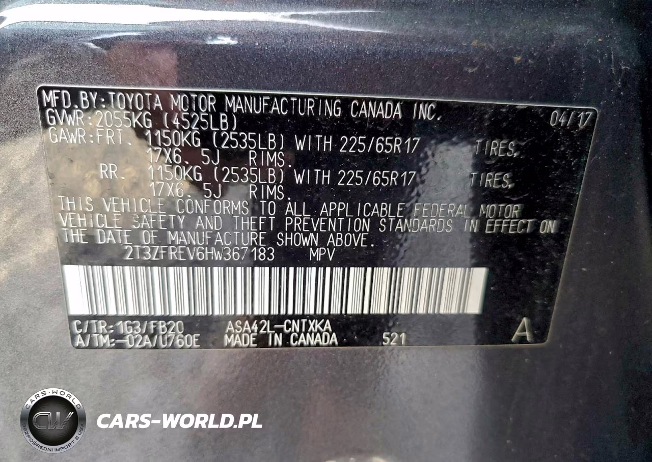 2017 Toyota Rav4 VIN:2T3ZFREV6HW367183 - 14