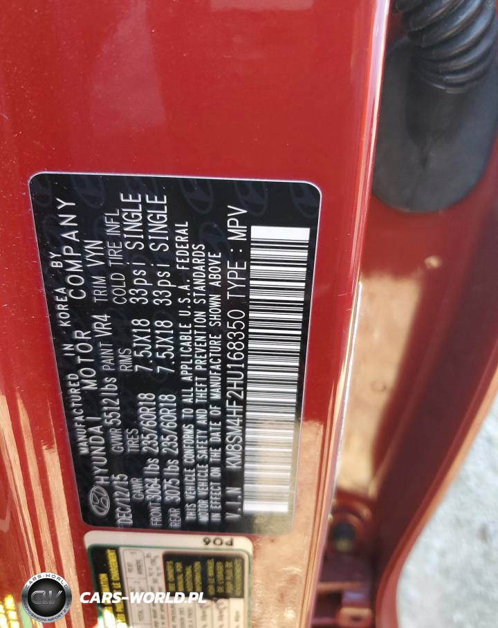2017 Hyundai Santa Fe Se VIN:KM8SM4HF2HU168350 - 13